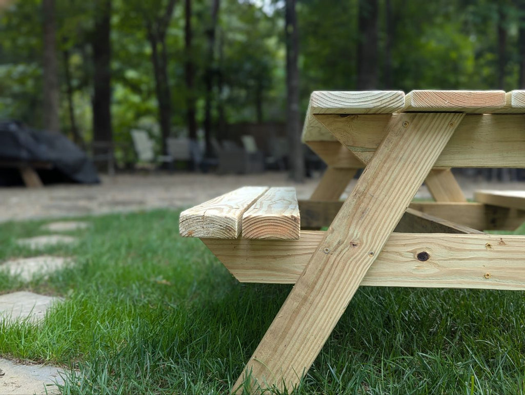 Outdoor kids wood picnic table
