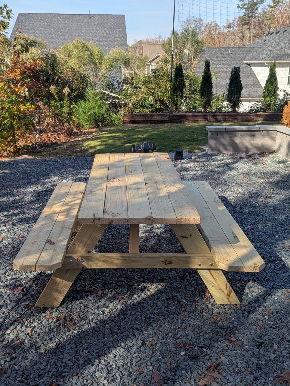 Outdoor adult picnic table