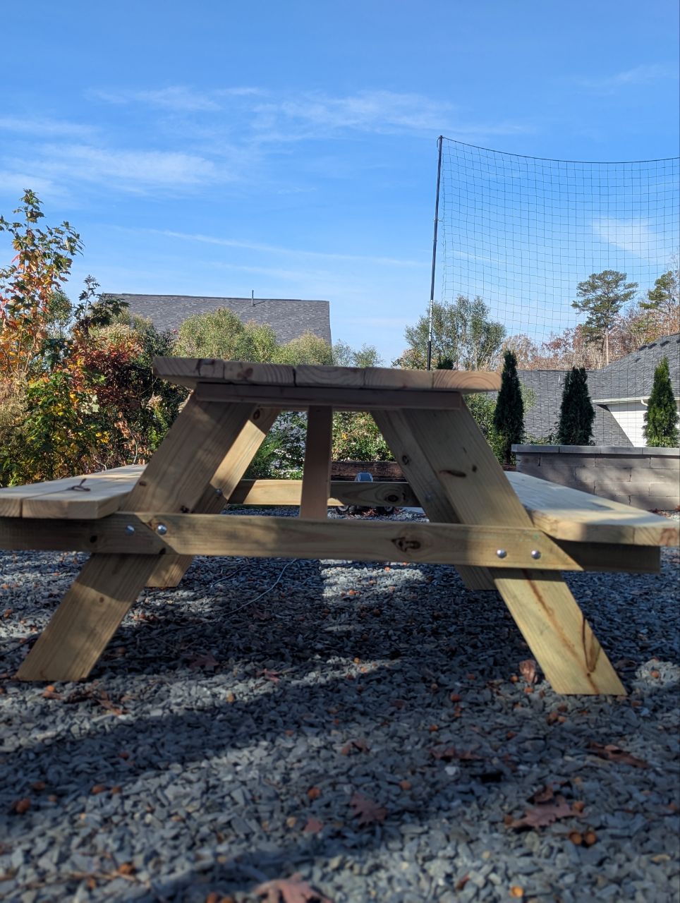 Outdoor adult picnic table