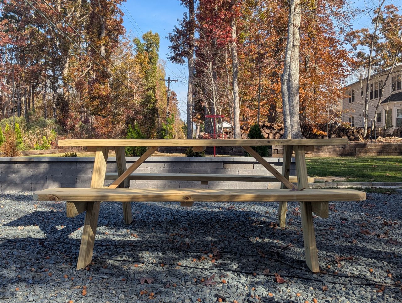 Outdoor adult picnic table
