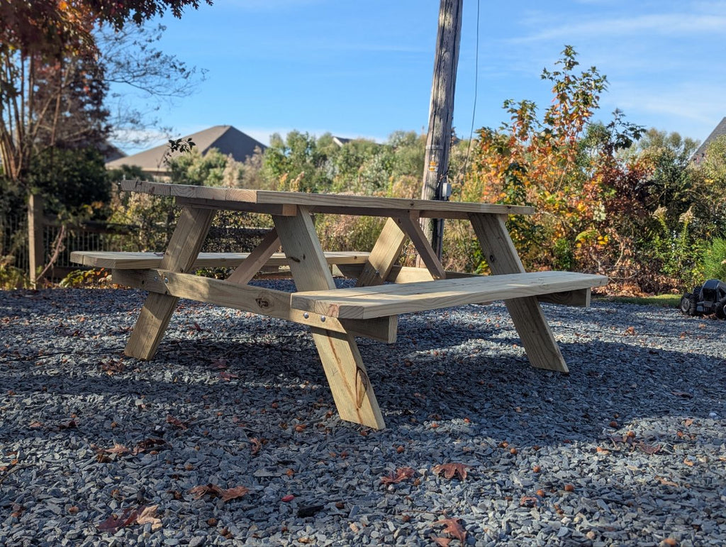 Outdoor adult picnic table